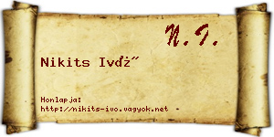 Nikits Ivó névjegykártya